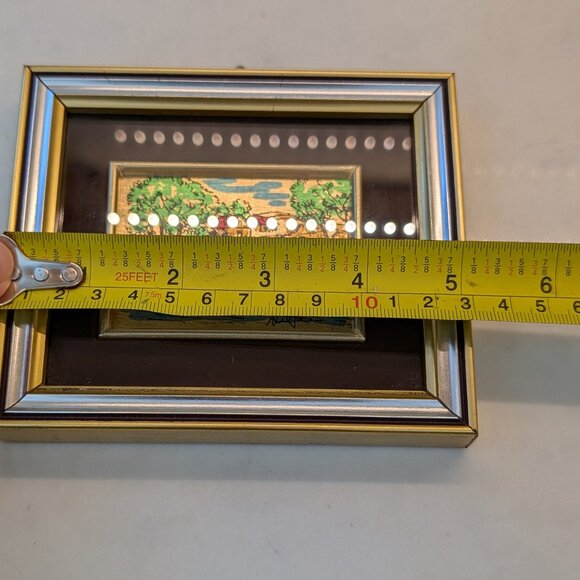 Vintage Italian Gold Leaf Picture of the Country Side - Picture 5 of 7